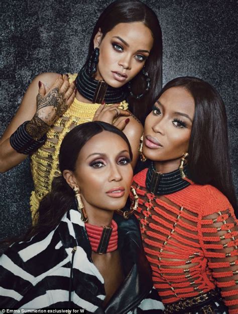 Rihanna, Naomi Campbell and Iman pose together in shoot for W 